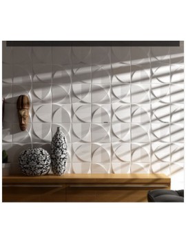 Art3d Plantfiber Textured 3D Wall Panels Design Windmil in Primitive White 