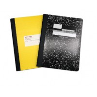 College Ruled, 100 Sheets, 9 3/4" x 7 1/2", Black Marble