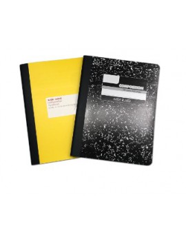 College Ruled, 100 Sheets, 9 3/4" x 7 1/2", Black Marble